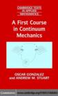 First Course in Continuum Mechanics - eBook