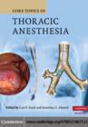 Core Topics in Thoracic Anesthesia - eBook