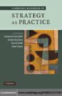 Cambridge Handbook of Strategy as Practice - eBook