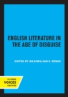 English Literature in the Age of Disguise - Book