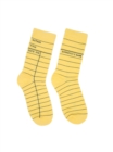 Library Card (Yellow) Socks - Large - Book