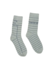 Library Card (Light Gray) Socks - Small - Book