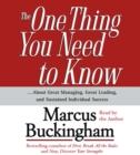 The One Thing You Need To Know : ...About Great Managing, Great Leading, and Sustained Individual Success - eAudiobook