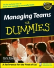 Managing Teams For Dummies - Book