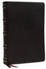 NKJV, Single-Column Wide-Margin Reference Bible, Genuine Leather, Black, Red Letter, Comfort Print : Holy Bible, New King James Version - Book