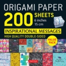 Origami Paper 200 sheets Inspirational Messages 6" (15 cm) : Tuttle Origami Paper: Double Sided Origami Sheets Printed with 12 Different Designs (Instructions for 8 Projects Included) - Book