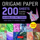 Origami Paper 200 sheets Marbled Patterns 6" (15 cm) : Tuttle Origami Paper: Double Sided Origami Sheets Printed with 12 Different Patterns (Instructions for 6 Projects Included) - Book