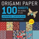 Origami Paper 100 sheets Japanese Chiyogami 8 1/4" (21 cm) : Extra Large Double-Sided Origami Sheets Printed with 12 Different Patterns (Instructions for 5 Projects Included) - Book