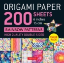 Origami Paper 200 sheets Rainbow Patterns 6" (15 cm) - Book