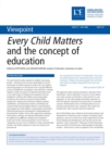 Every Child Matters and the Concept of Education - eBook
