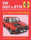VW Golf & Jetta Mk 2 Petrol (Mar 84 - Feb 92) Haynes Repair Manual - Book