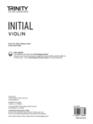 Trinity College London Violin Exam Pieces From 2020: Initial (part only) - Book
