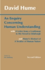 An Enquiry Concerning Human Understanding : with Hume's Abstract of A Treatise of Human Nature and A Letter from a Gentleman to His Friend in Edinburgh - Book
