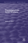 Psychological and Social Structures - eBook