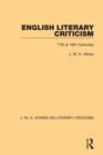 English Literary Criticism : 17th & 18th Centuries - eBook