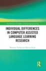 Individual differences in Computer Assisted Language Learning Research - eBook