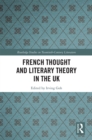 French Thought and Literary Theory in the UK - eBook