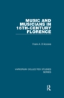 Music and Musicians in 16th-Century Florence - eBook