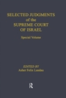 Selected Judgments of the Supreme Court of Israel - eBook