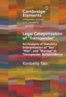 Legal Categorization of 'Transgender' : An Analysis of Statutory Interpretation of 'Sex', 'Man', and 'Woman' in Transgender Jurisprudence - eBook