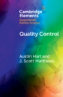Quality Control : Experiments on the Microfoundations of Retrospective Voting - eBook