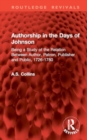 Authorship in the Days of Johnson : Being a Study of the Relation Between Author, Patron, Publisher and Public, 1726-1780 - Book