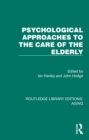 Psychological Approaches to the Care of the Elderly - eBook