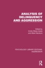 Analysis of Delinquency and Aggression - eBook