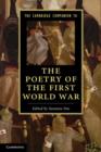 Cambridge Companion to the Poetry of the First World War - eBook