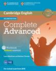 Complete Advanced Workbook without Answers with Audio CD - Book