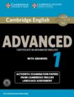 Cambridge English Advanced 1 for Revised Exam from 2015 Student's Book Pack (Student's Book with Answers and Audio CDs (2)) : Authentic Examination Papers from Cambridge English Language Assessment - Book