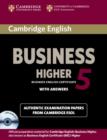 Cambridge English Business 5 Higher Self-study Pack (Student's Book with Answers and Audio CD) - Book