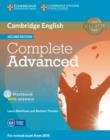 Complete Advanced Workbook with Answers with Audio CD - Book
