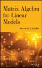 Matrix Algebra for Linear Models - eBook