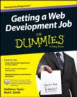 Getting a Web Development Job For Dummies - eBook