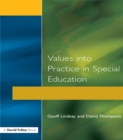 Values into Practice in Special Education - eBook