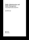 Public Administration & Public Management : The Principal-Agent Perspective - eBook