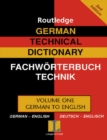 German Technical Dictionary (Volume 1) - eBook