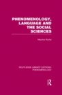 Phenomenology, Language and the Social Sciences - eBook