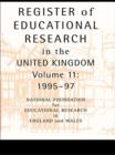 Register of Educational Research in the United Kingdom : Vol 11 1995-1997 - eBook