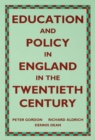 Education and Policy in England in the Twentieth Century - eBook