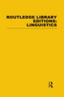Routledge Library Editions: Linguistics Mini-set A General Linguistics - eBook