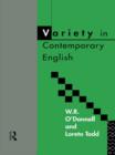 Variety in Contemporary English - eBook