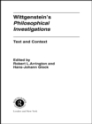 Wittgenstein's Philosophical Investigations : Text and Context - eBook