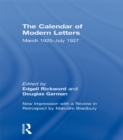 Calendar Modern Letts 4v Cb : Cal of Modern Letters - eBook