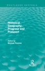 Historical Geography: Progress and Prospect - eBook