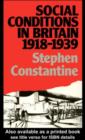 Social Conditions in Britain 1918-1939 - eBook