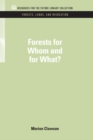 Forests for Whom and for What? - eBook