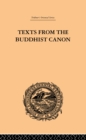 Texts from the Buddhist Canon : Commonly Known as Dhammapada - eBook