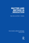 Matter and Method in Education - eBook
